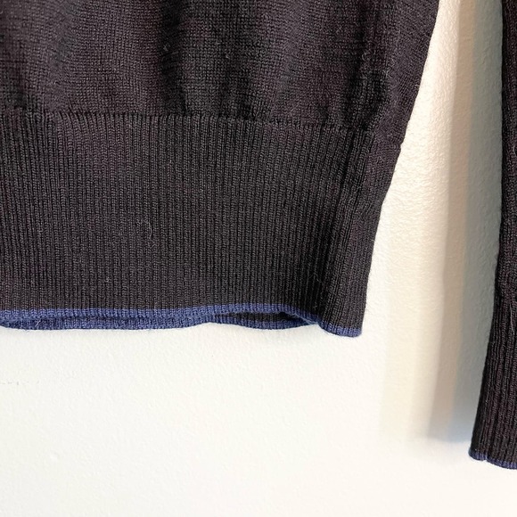 BONOBOS Men's Black Merino Wool Knitted Musso-P Slim Pullover Sweater Small - Picture 3 of 10